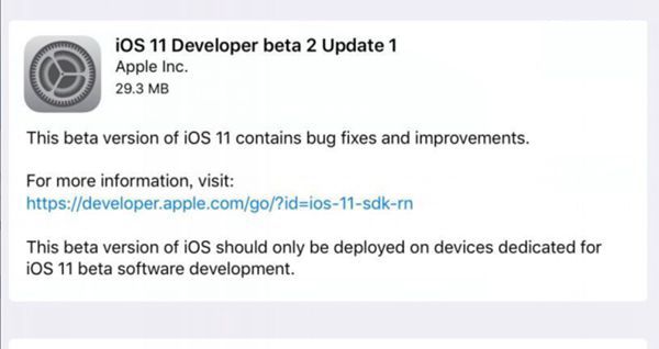 iOS11 Beta 2 Update1ʲôiOS11 Beta 2 Update1ô