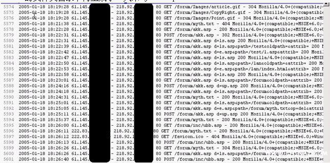使用 IIS日志追查网站入侵者