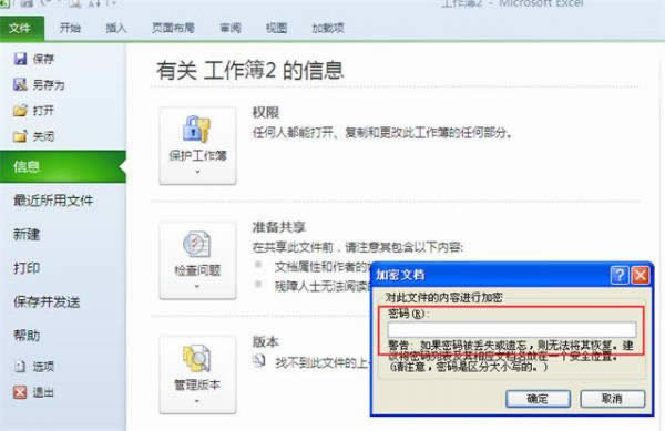 Excel图文说明教程：excel2010怎么给文档加密