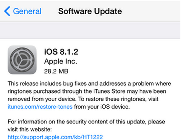 iOS 8.1.2系统公布 处理铃声出错等Bug