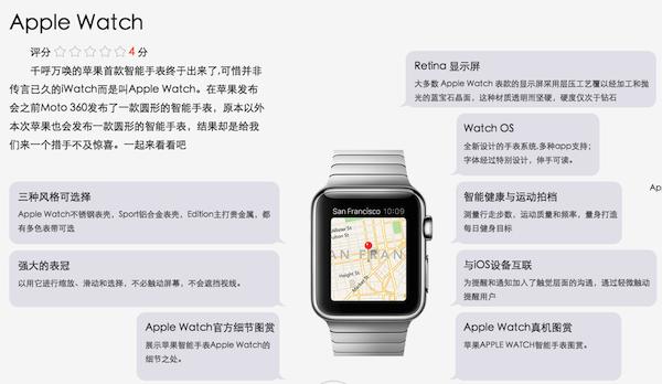 苹果Apple Watch/iwatch详细介绍